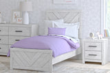 Cayboni Whitewash Twin Panel Bedroom Set with Dresser and Nightstand (Online Special Price) - Ornate Home