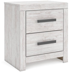 Cayboni Whitewash Twin Panel Bedroom Set with Dresser and Nightstand - Ornate Home