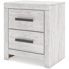 Cayboni Whitewash Queen Panel Bed & Dresser & Mirror & Nightstand - Ornate Home