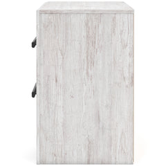 Cayboni Whitewash Queen Panel Bed & Dresser & Mirror & Nightstand - Ornate Home