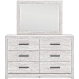 Cayboni Whitewash Twin Panel Bedroom Set with Dresser, Mirror, Chest and Nightstand - Ornate Home
