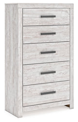 Cayboni Whitewash Twin Panel Bedroom Set with Dresser and Chest (Online Special Price) - Ornate Home