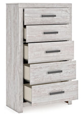 Cayboni Whitewash Twin Panel Bedroom Set with Dresser and Chest (Online Special Price) - Ornate Home