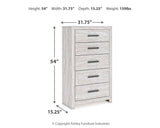 Cayboni Whitewash Twin Panel Bedroom Set with Dresser and Chest (Online Special Price) - Ornate Home
