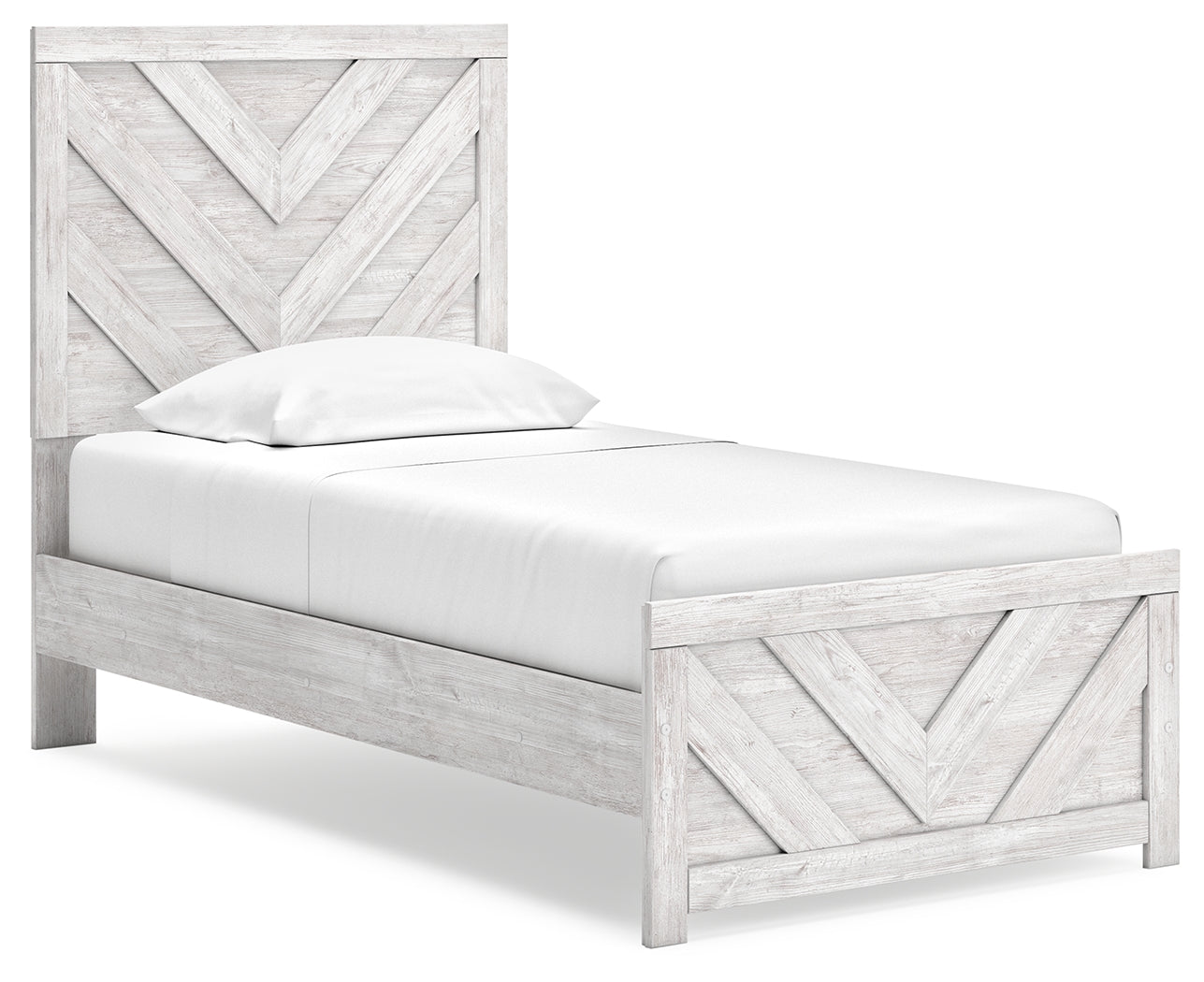 Cayboni Whitewash Twin Panel Bedroom Set with Dresser and Chest (Online Special Price) - Ornate Home