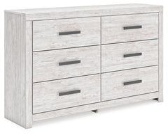 Cayboni Whitewash Twin Panel Bedroom Set with Dresser and Nightstand - Ornate Home