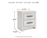 Cayboni Whitewash Twin Panel Bedroom Set with Dresser and Nightstand (Online Special Price) - Ornate Home