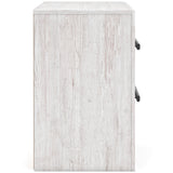 Cayboni Whitewash Twin Panel Bedroom Set with Dresser and Nightstand (Online Special Price) - Ornate Home