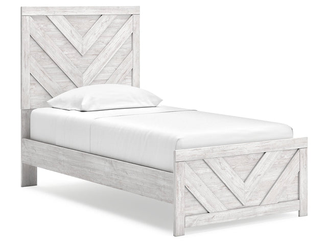 Cayboni Whitewash Twin Panel Youth Bed - Ornate Home