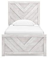Cayboni Whitewash Twin Panel Youth Bed - Ornate Home