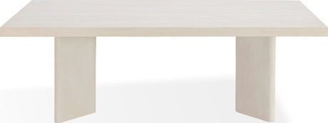 Caye Sintered Stone/Ivory Double Pedestal Dining Table - Ornate Home