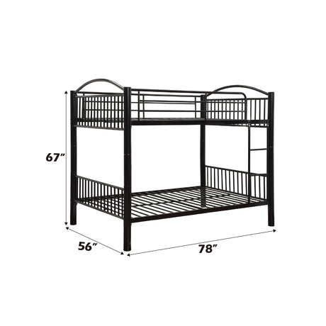 Cayelynn Black Bunk Bed (Full/Full) - Ornate Home
