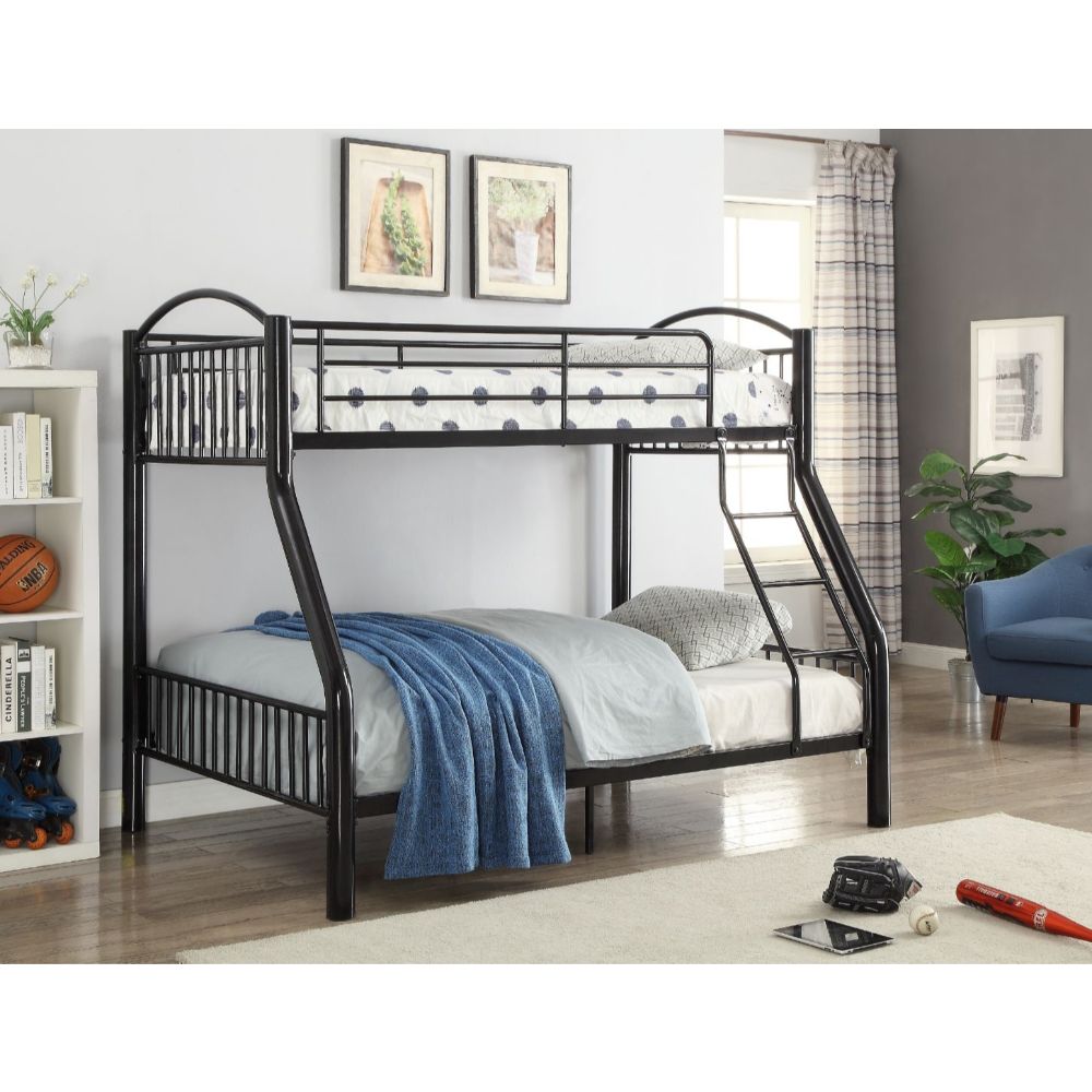 Cayelynn Black Bunk Bed (Twin/Full) - Ornate Home
