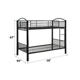 Cayelynn Black Bunk Bed (Twin/Twin) - Ornate Home