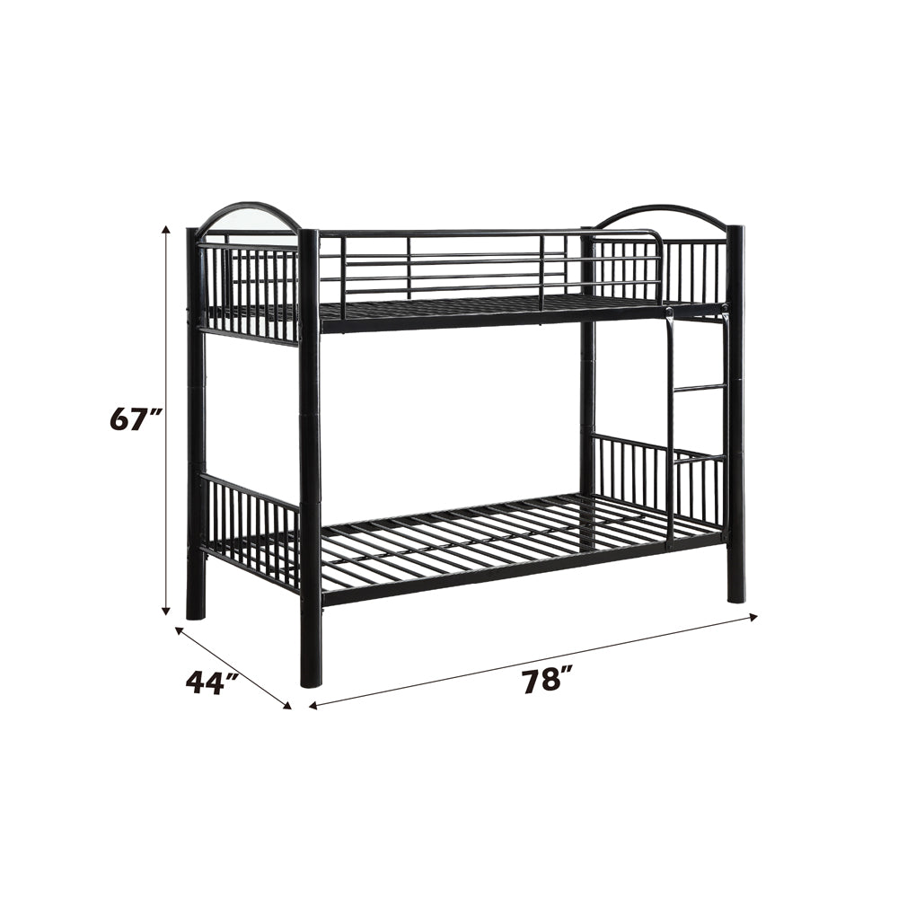 Cayelynn Black Bunk Bed (Twin/Twin) - Ornate Home