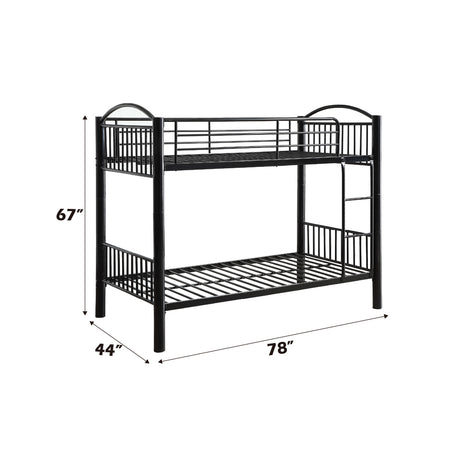 Cayelynn Black Bunk Bed (Twin/Twin) - Ornate Home