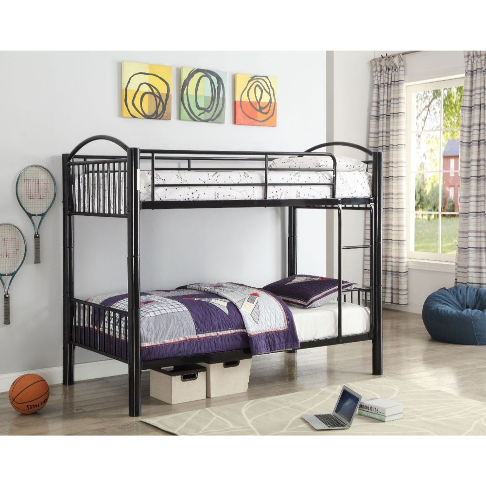 Cayelynn Black Bunk Bed (Twin/Twin) - Ornate Home