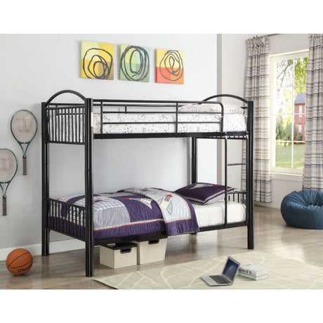 Cayelynn Black Bunk Bed (Twin/Twin) - Ornate Home