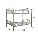 Cayelynn Silver Bunk Bed (Full/Full) - Ornate Home