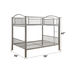Cayelynn Silver Bunk Bed (Full/Full) - Ornate Home