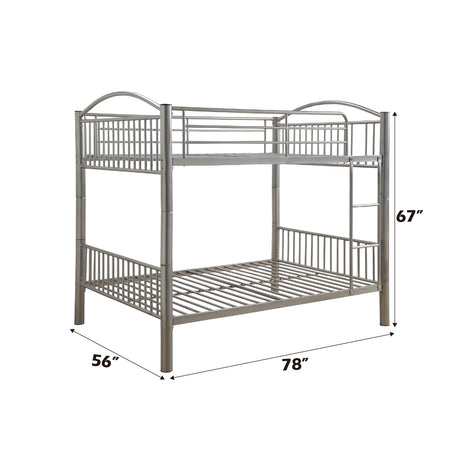 Cayelynn Silver Bunk Bed (Full/Full) - Ornate Home