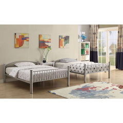 Cayelynn Silver Bunk Bed (Full/Full) - Ornate Home