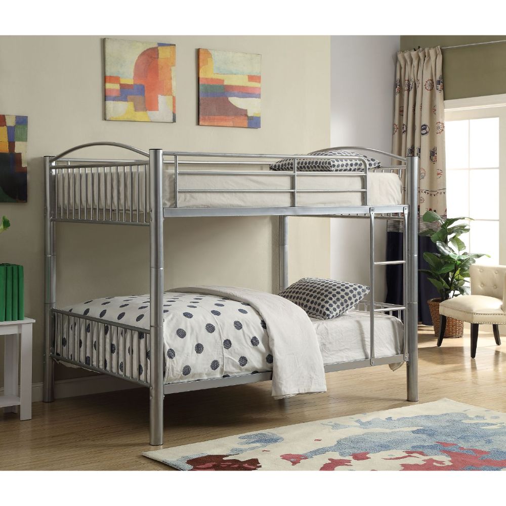 Cayelynn Silver Bunk Bed (Full/Full) - Ornate Home