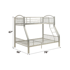 Cayelynn Silver Bunk Bed (Twin/Full) - Ornate Home