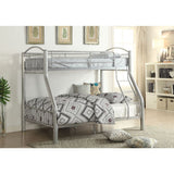 Cayelynn Silver Bunk Bed (Twin/Full) - Ornate Home