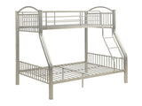 Cayelynn Silver Bunk Bed (Twin/Full) - Ornate Home