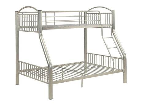 Cayelynn Silver Bunk Bed (Twin/Full) - Ornate Home