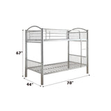 Cayelynn Silver Bunk Bed (Twin/Twin) - Ornate Home