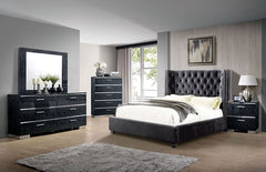 Cayla Dark Gray Cal.King Bed - Ornate Home