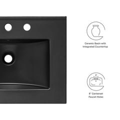 Cayman Black 24" Bathroom Sink - Ornate Home