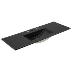 Cayman Black 48" Single Basin Bathroom Sink - Ornate Home