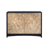 Cayman Black/Gold Capiz Shell 2 Door Cabinet - Ornate Home