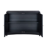 Cayman Black/Gold Capiz Shell 2 Door Cabinet - Ornate Home