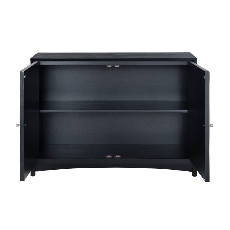 Cayman Black/Gold Capiz Shell 2 Door Cabinet - Ornate Home