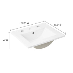 Cayman White 18" Bathroom Sink - Ornate Home