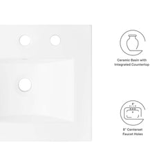 Cayman White 18" Bathroom Sink - Ornate Home
