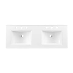Cayman White 48" Double Basin Bathroom Sink - Ornate Home