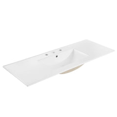 Cayman White 48" Single Basin Bathroom Sink - Ornate Home