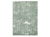 Cayworth Teal/White 5' x 7' Rug (Online Special Price) - Ornate Home
