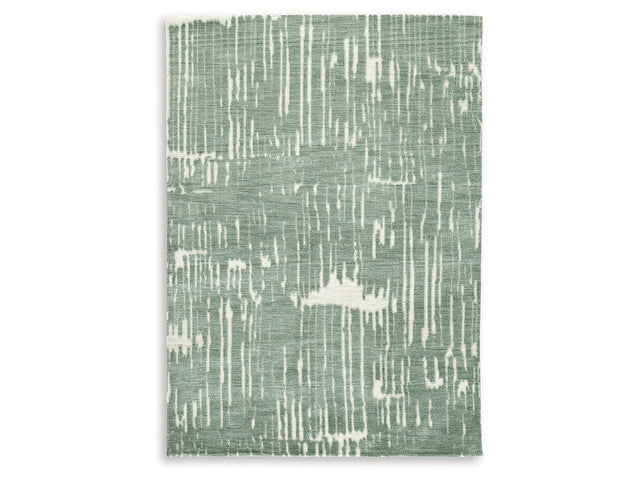 Cayworth Teal/White 5' x 7' Rug (Online Special Price) - Ornate Home