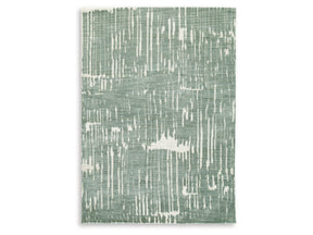 Cayworth Teal/White 8' x 10' Rug (Online Special Price) - Ornate Home