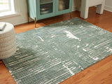 Cayworth Teal/White 8' x 10' Rug - Ornate Home