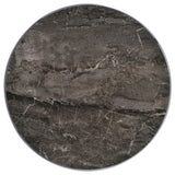 Cazen Grey Round Faux Marble Top Pedestal Side Table - Ornate Home