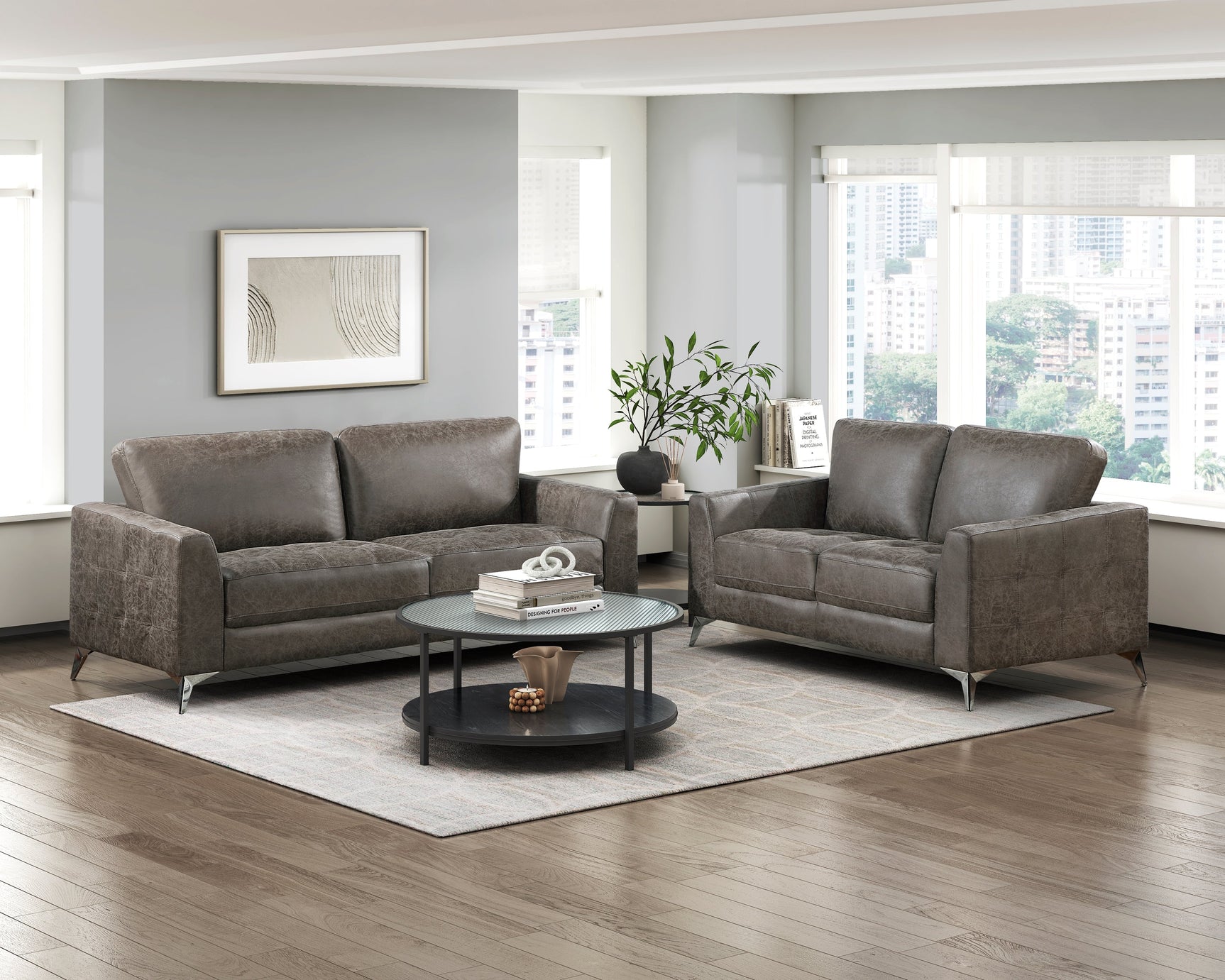Cazon Brown Loveseat - Ornate Home