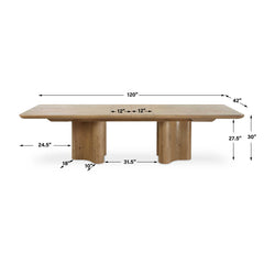 Cecelia Oak Dining Table - Ornate Home