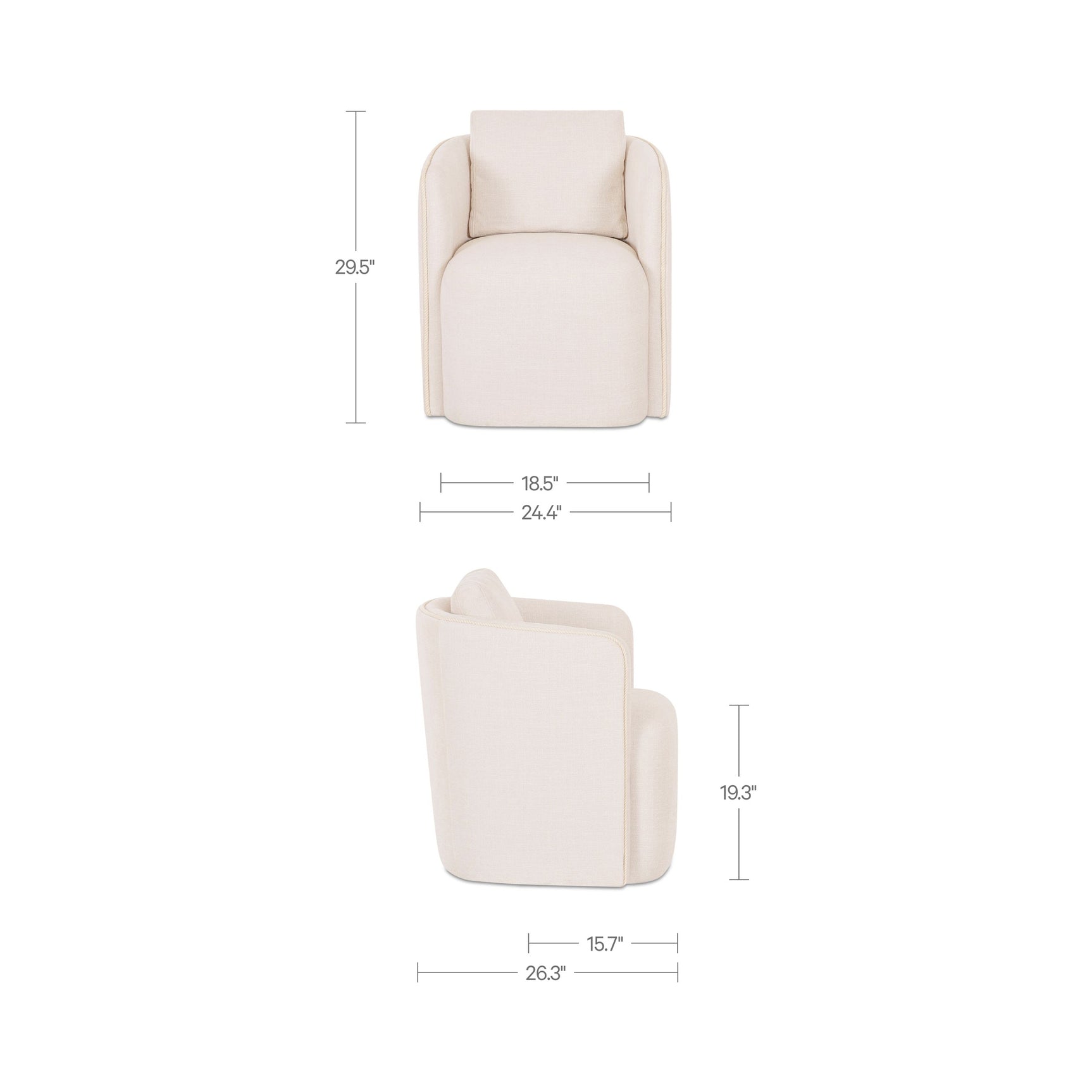 Cecil Warm White Dining Chair - Ornate Home